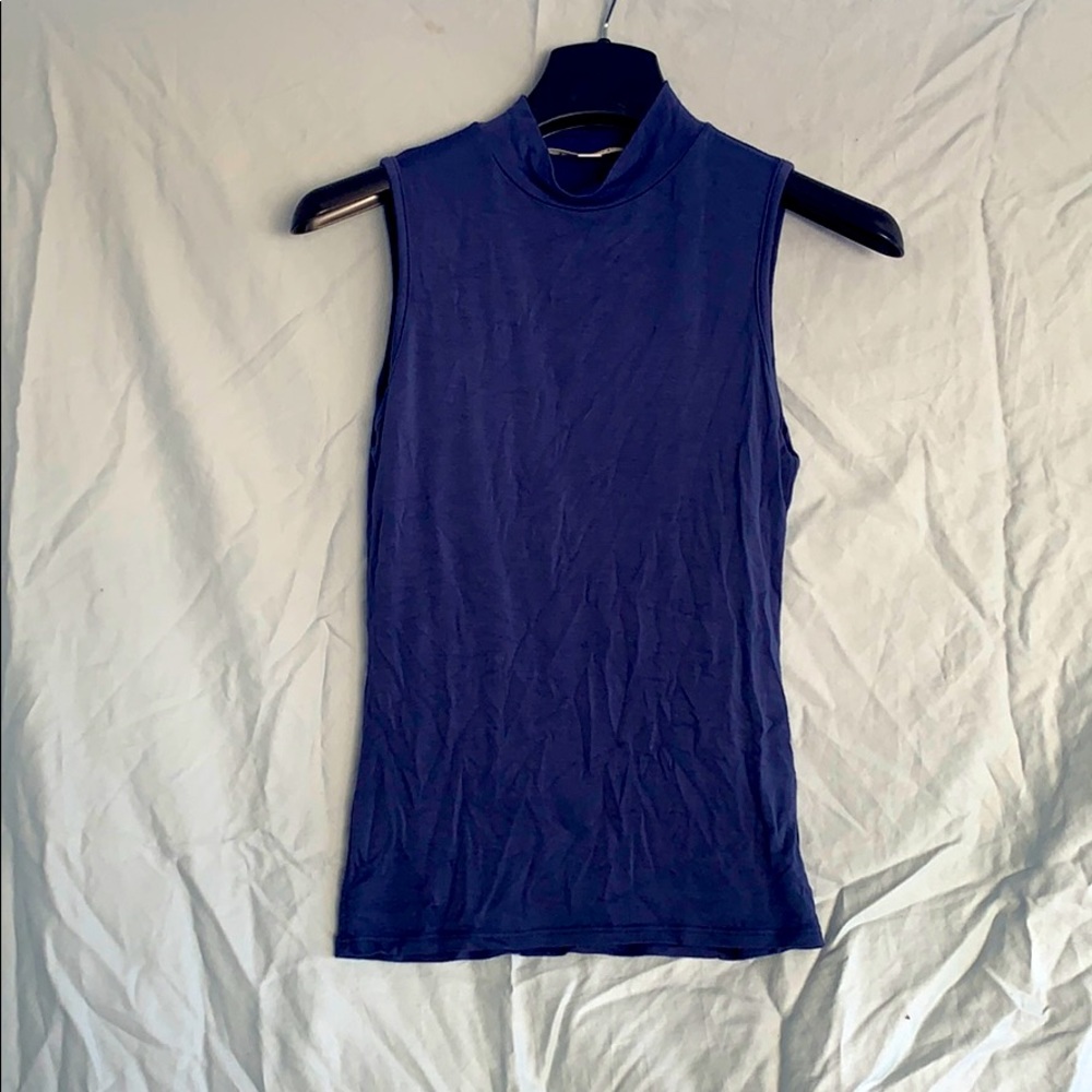 Miami turtle neck navy blue top